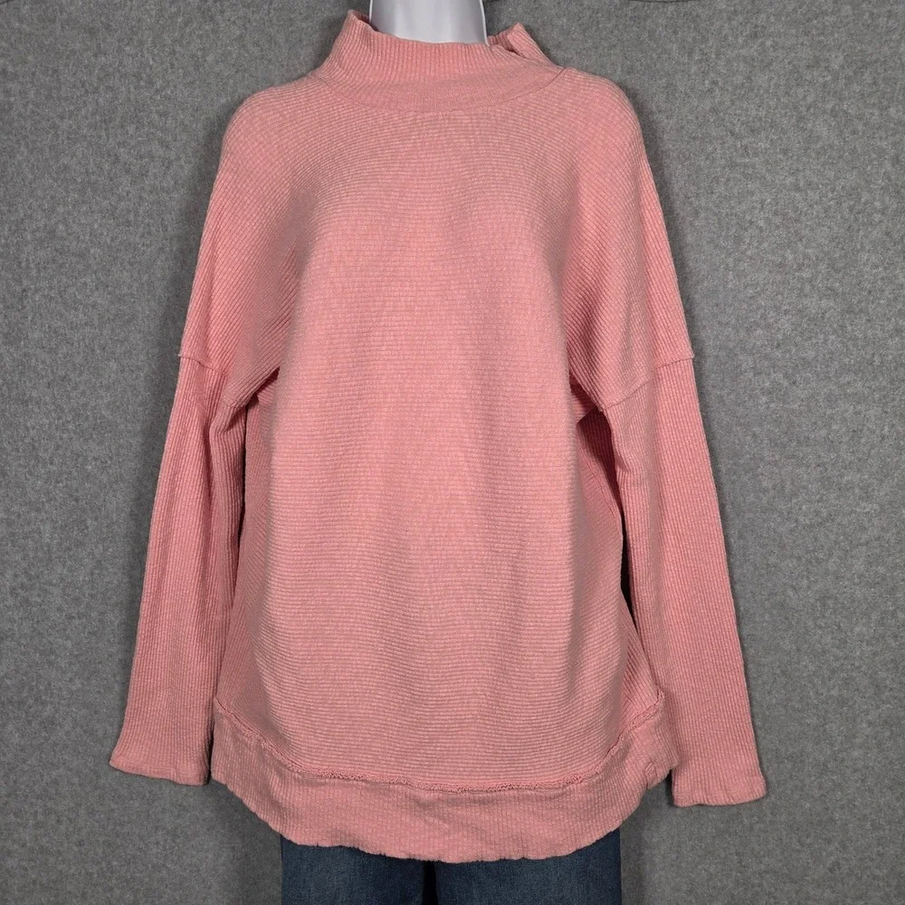 We The Free People Women Small Casey Tunic Ribbed Long Sleeve Pullover Dress